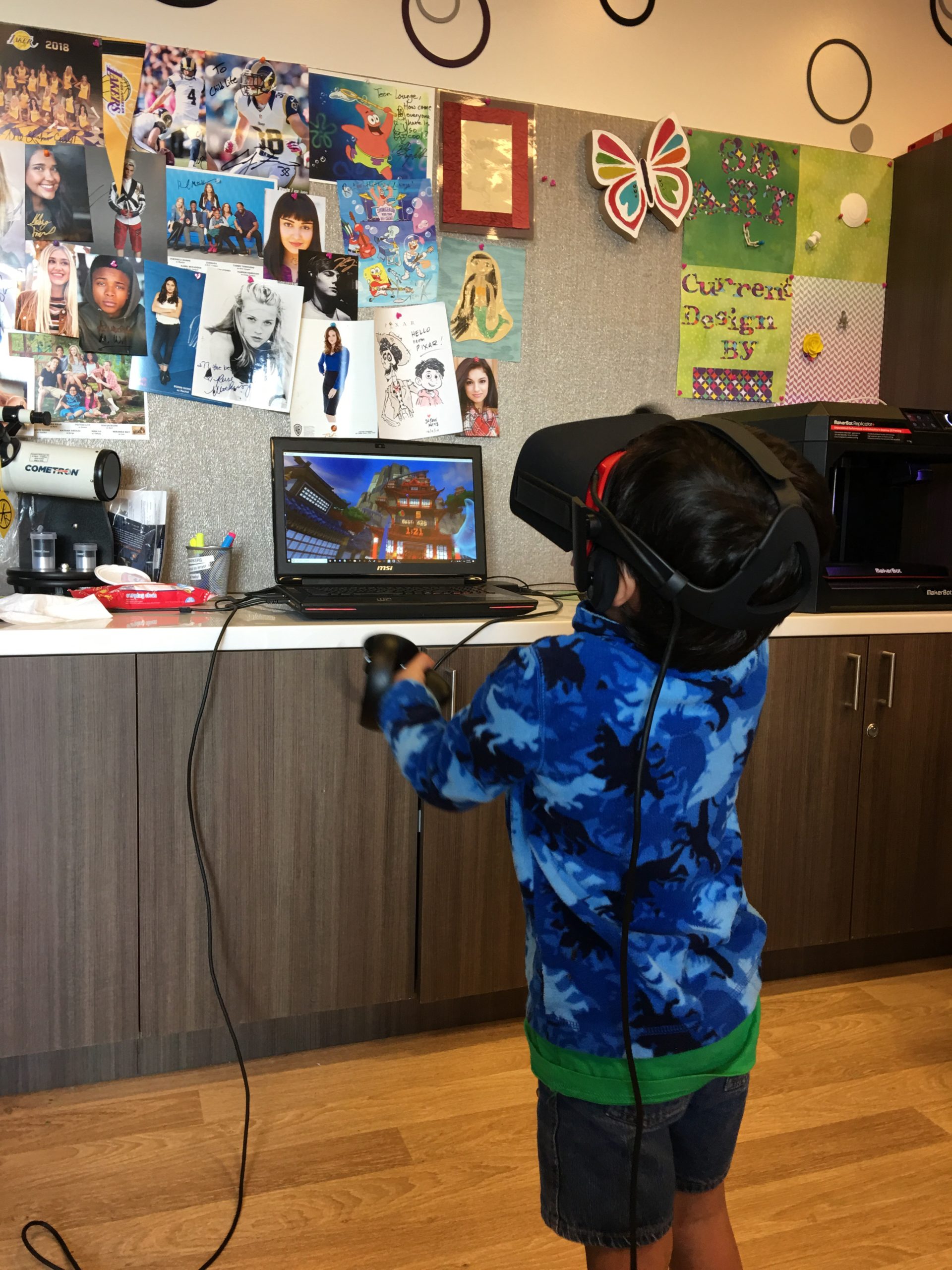 A child engaged in interactive play as part of a stress-reduction program